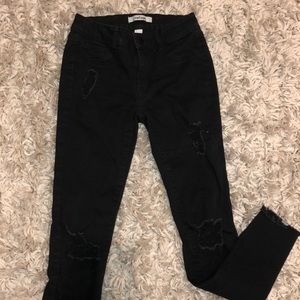 Black Refuge Ripped Jeans